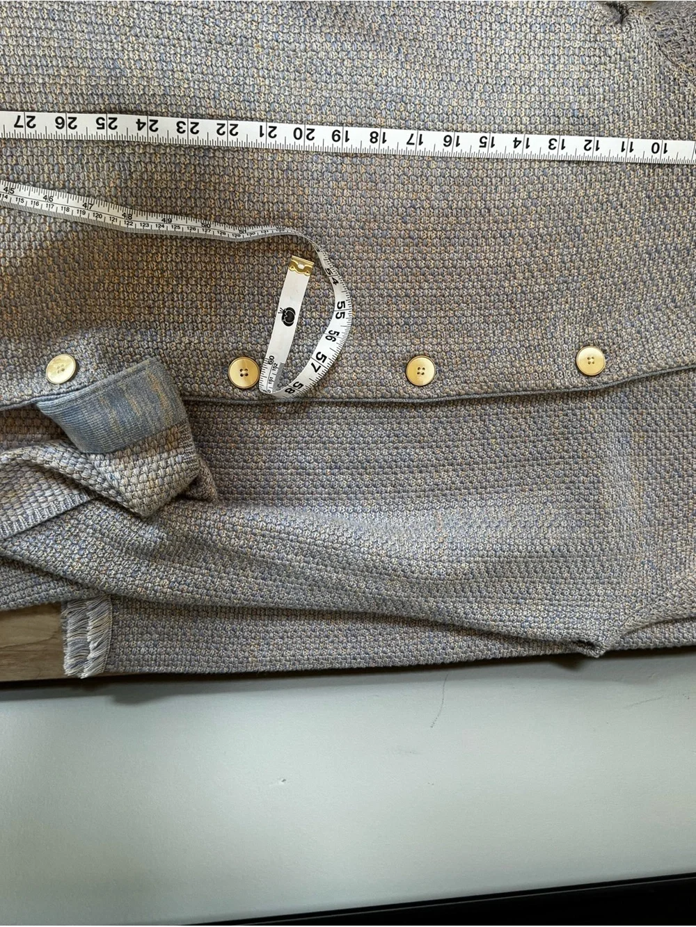 J. McLaughlin Woven Gray Knit Sweater - Picture 5 of 8